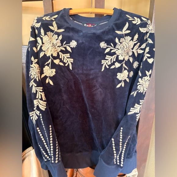 Johnny Was Leona Relaxed Velour Raglan top, size S - Picture 3 of 10